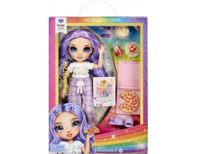 Rainbow High Junior Fashion bábika v pyžame Violet Willow