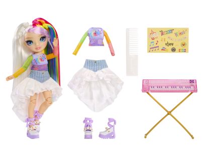 Rainbow High Junior Fashion bábika v rockovej kapele - Amaya