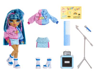 Rainbow High Junior Fashion bábika v rockovej kapele - Skyler