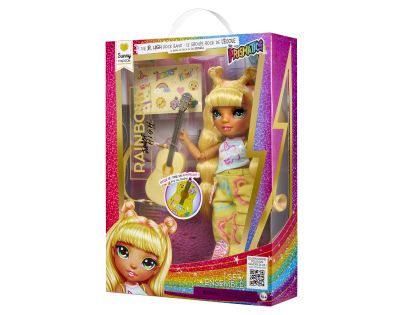 Rainbow High Junior Fashion bábika v rockovej kapele - Sunny