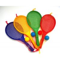 Toy Raketa plážová stredná soft tenis farebný červená 2