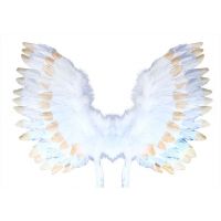 Rappa Krídla anjelská s perím bielozlatá