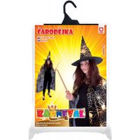 Rappa Čarodejnícky plášť s klobúkom a pavučinou pre dospievajucich Halloween 4