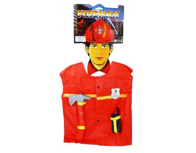 Rappa Detský hasičský plášť s doplnkami