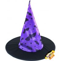 Rappa Detský klobúk čarodejnice Halloween fialový 2