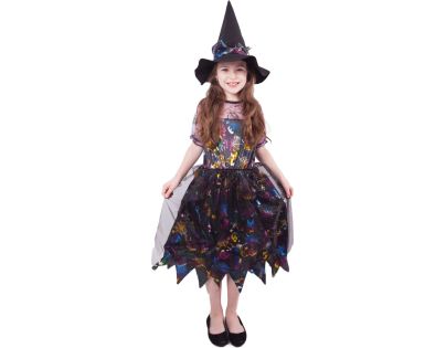 Rappa Detský kostým Farebná čarodejnica 110 - 116 cm - Poškodený obal