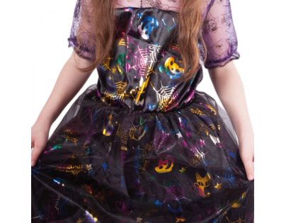 Rappa Detský kostým Farebná čarodejnica 110 - 116 cm - Poškodený obal