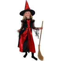 Rappa Detský kostým čarodejnice čiernočervený veľ. M 2