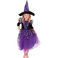 Rappa Detský kostým čarodejnice fialová veľ. M