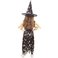 Rappa Detský kostým Čarodejnica Halloween 116 – 128 cm 2