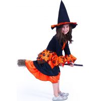 Rappa Detský kostým čarodejnice veľkosť M 2
