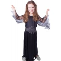 Rappa Detský kostým Čierna čarodejnica 110 - 116 cm