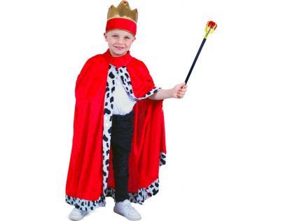 Rappa Detský kostým kráľovský plášť 104 - 136 cm