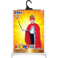 Rappa Detský kostým kráľovský plášť 104 - 136 cm 3