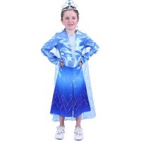 Rappa Detský kostým modrý Zimná princezná veľ. S 2