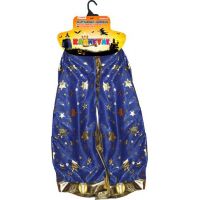 Rappa Detský kostým Kúzelnický modrý plášť s hviezdami 104 - 150 cm