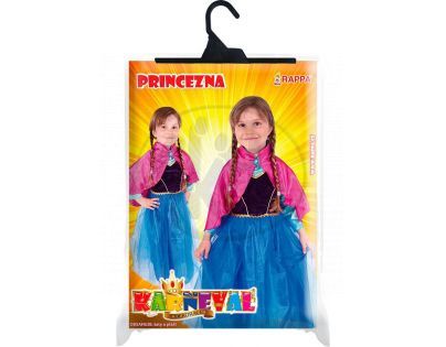 Rappa Kostým princezná zimné Anička Deluxe vel. M