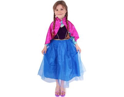 Rappa Detský kostým Princezná zimné Anička Deluxe vel. S