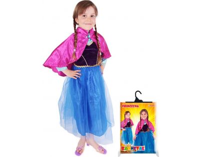 Rappa Detský kostým Princezná zimné Anička Deluxe vel. S