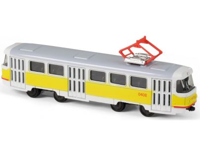 Rappa Kovová električka žltá 16 cm
