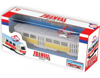 Rappa Kovová električka žltá 16 cm