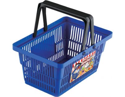 Rappa Mini obchod nákupný košík s doplnkami a učením ako nakupovať modrý