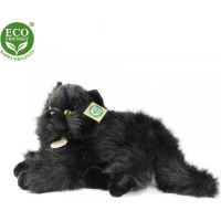 Rappa Plyšová mačka čierna ležiaca 30 cm Eco Friendly 3