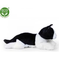 Rappa Plyšová mačka ležiaca čiernobiela 35 cm Eco Friendly 3