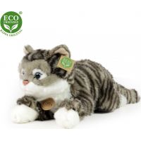 Rappa Plyšová mourovatá mačka sivá 42 cm Eco Friendly