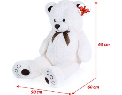 Rappa Plyšový medveď Tonda 100 cm biely