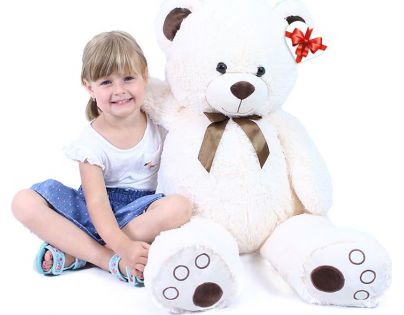 Rappa Plyšový medveď Tonda 100 cm biely