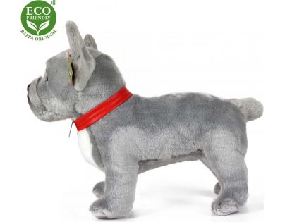 Rappa Plyšový pes buldoček sivý 30 cm Eco Friendly