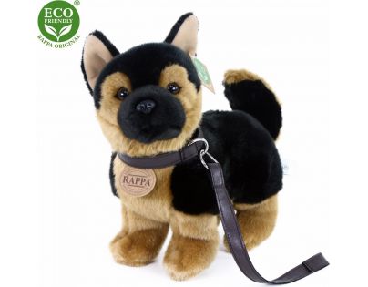 Rappa Plyšový pes Nemecký ovčiak s vodítkom stojaci 23 cm Eco Friendly