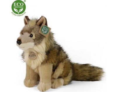 Rappa Plyšový vlk sediaci 24 cm Eco Friendly