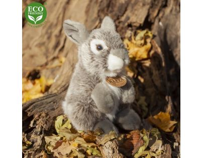 Rappa Plyšový zajac šedý sediaci 20 cm Eco Friendly