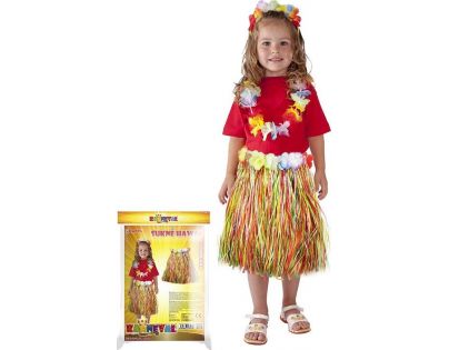 Rappa Detský kostým Sukňa Hawaii farebná 104 - 150 cm
