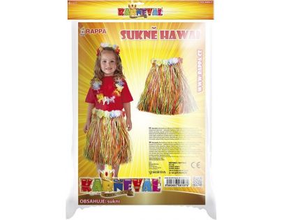 Rappa Detský kostým Sukňa Hawaii farebná 104 - 150 cm