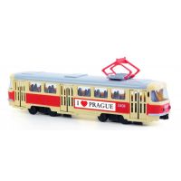 Rappa Unikátní tramvaj plastová s funkčními dveřmi 28 cm PRAGUE Rappa Unikátní tramvaj plastová s funkčními dveřmi 28 cm PRAGUE