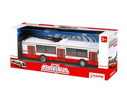 Rappa trolejbus kovový 16 cm červený 1 : 35