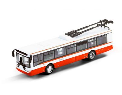 Rappa trolejbus kovový 16 cm červený 1 : 35