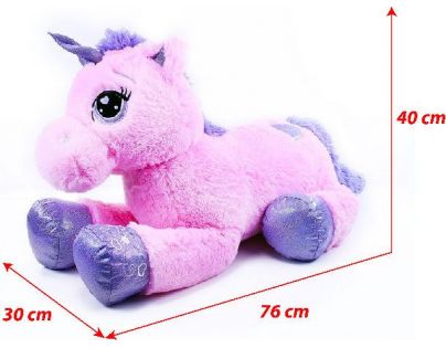 Rappa Veľký plyšový ružový jednorožec Poki 85 cm