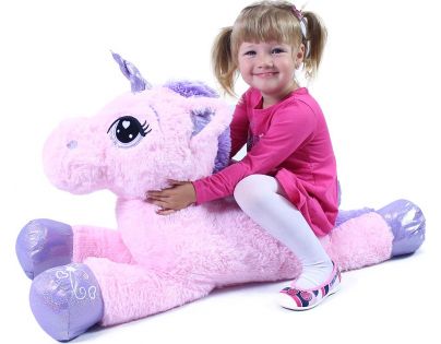 Rappa Veľký plyšový ružový jednorožec Poki 85 cm