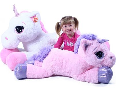 Rappa Veľký plyšový ružový jednorožec Poki 85 cm