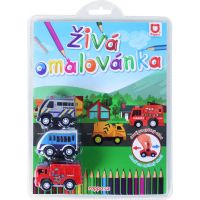 Rappa Živá omalovánka auta Policie, vlak a hasič 3