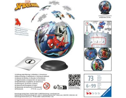Ravensburger 3D PuzzleBall Spiderman 72 dielikov