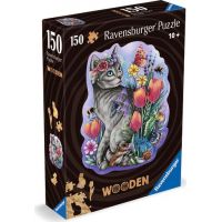 Ravensburger Drevené puzzle Kúzelná mačka 150 dielikov 2