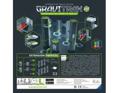 Ravensburger Stavebnica rozšírenia GraviTrax Pro Vertical 33 dielikov