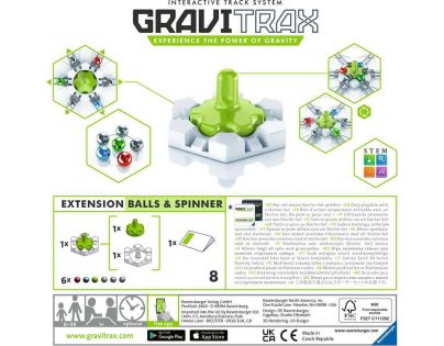 Ravensburger Stavebnica rozšírenie GraviTrax Guličky a centrifúga 8 dielikov