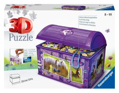 Ravensburger 3D Puzzle Úložná krabica s víkom Kôň 216 dielikov