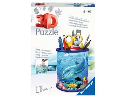 Ravensburger 3D Puzzle Stojan na ceruzky Podvodný svet Delfín 54 dielikov